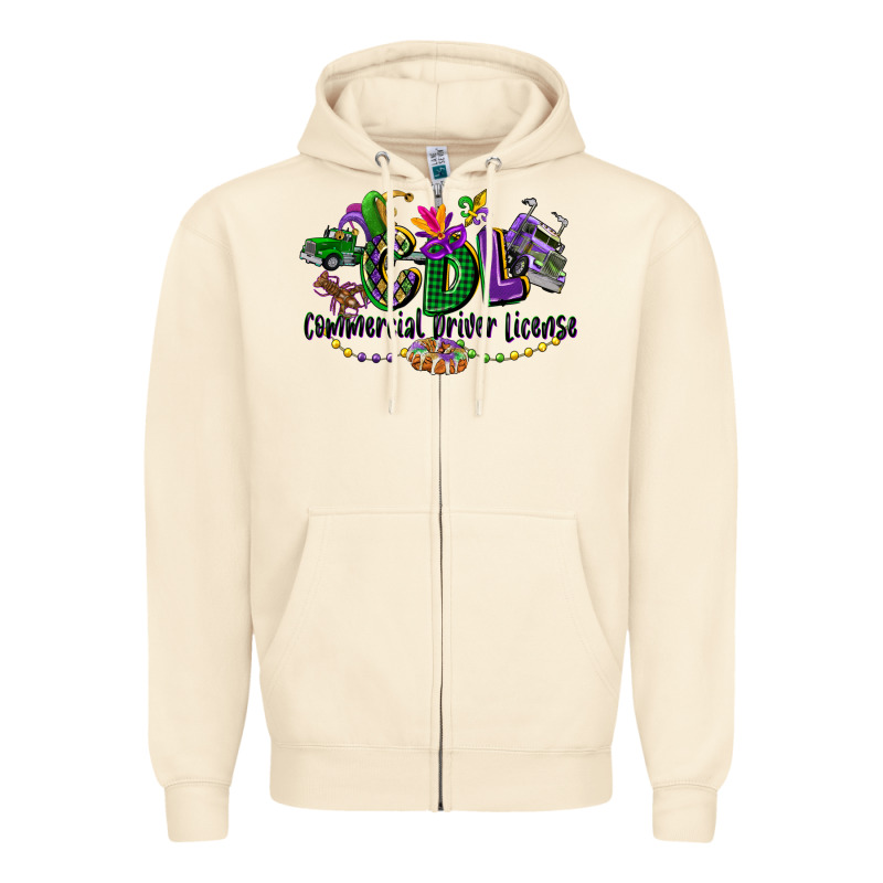 Cdl Mardi Gras Zipper Hoodie by CowGirlArtShop | Teevron