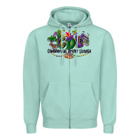 Seafoam cdl mardi gras Zipper Hoodie - CowGirlArtShop