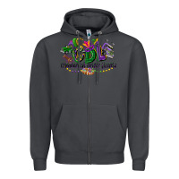 Smoke cdl mardi gras Zipper Hoodie - CowGirlArtShop