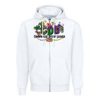 White cdl mardi gras Zipper Hoodie - CowGirlArtShop
