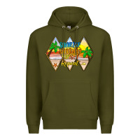 Army Green sunrise sunburn sunset repeat Premium Hoodie - JahusDesignShop