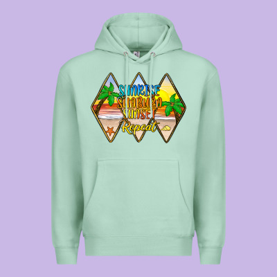 Sunrise Sunburn Sunset Repeat Premium Hoodie Designed By Jahusdesignshop