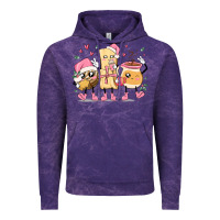 Cloud Purple mexican christmas pan dulce cartoon characters Vintage Hoodie - MaliasSmallBusiness