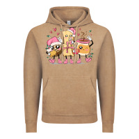 Vintage Coffee mexican christmas pan dulce cartoon characters Vintage Hoodie - MaliasSmallBusiness
