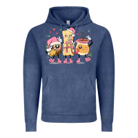 Vintage Denim mexican christmas pan dulce cartoon characters Vintage Hoodie - MaliasSmallBusiness