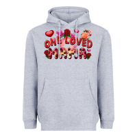 Heather Grey One loved mama Valentine's Day Heavyweight Hoodie - FaDigitalArtStudio