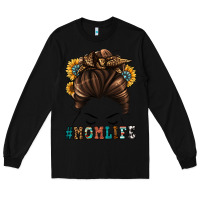 Black mom life messy bun Long Sleeve Tee - Jasminsmagicworld