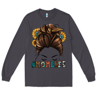 Smoke mom life messy bun Long Sleeve Tee - Jasminsmagicworld