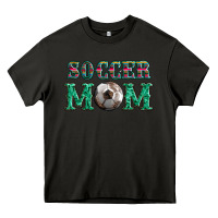 Asphalt soccer mom with leopard ball and serape leopard Heavy Core Tee - Artiststas