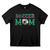 Black soccer mom with leopard ball and serape leopard Heavy Core Tee - Artiststas