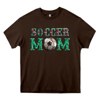 Chocolate Brown soccer mom with leopard ball and serape leopard Heavy Core Tee - Artiststas