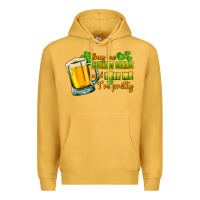 Mustard Buy me green beer and tell me i'm pretty Premium Hoodie - CowGirlArtShop