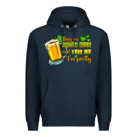 Navy Buy me green beer and tell me i'm pretty Premium Hoodie - CowGirlArtShop