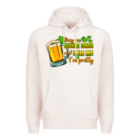 Pale Pink Buy me green beer and tell me i'm pretty Premium Hoodie - CowGirlArtShop
