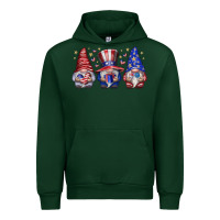 Forest Green American Gnomes Urban Hoodie - CowhideDigitalArt