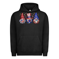 Pigment Black American Gnomes Urban Hoodie - CowhideDigitalArt