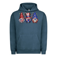 Pigment Midnight Navy American Gnomes Urban Hoodie - CowhideDigitalArt