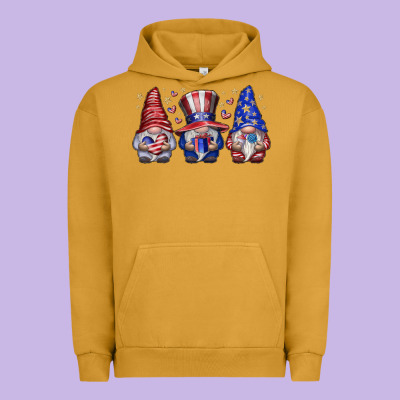 American Gnomes Urban Hoodie Designed By Cowhidedigitalart