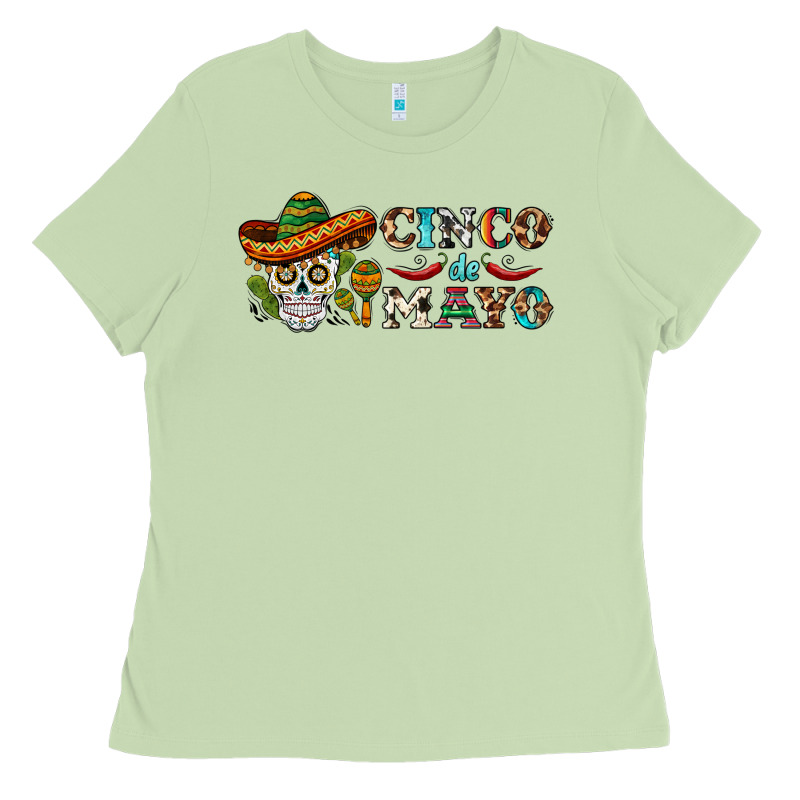 Cinco De Mayo Skull Ladies Tee by BarkalooDesign | Teevron