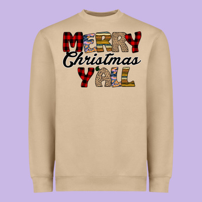 Merry Christmas Y'all Heavyweight Sweatshirt Designed By Bettercallsaul