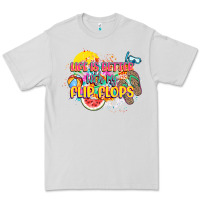 Dove Grey Life is better with my flip flops Premium Tee - NancyCooperArtShop