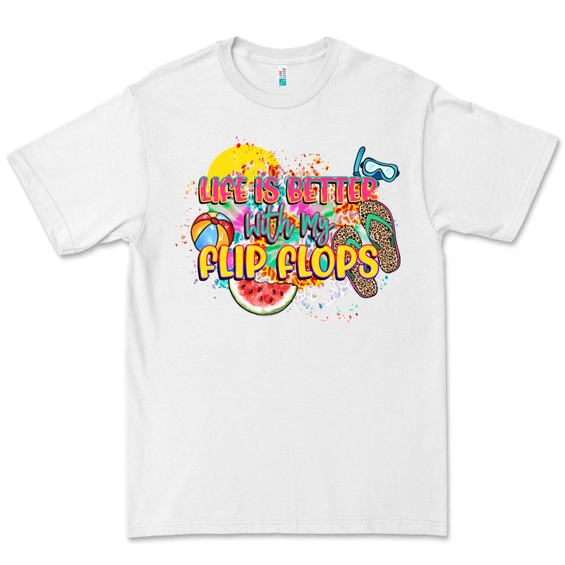 Life Is Better With My Flip Flops Premium Tee by NancyCooperArtShop | Teevron