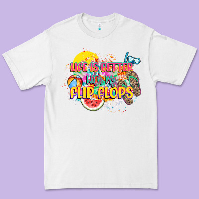 Life Is Better With My Flip Flops Premium Tee Designed By Nancycooperartshop