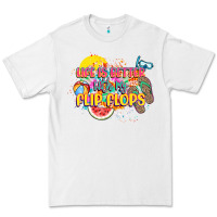 White Life is better with my flip flops Premium Tee - NancyCooperArtShop