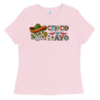 Bubblegum Pink cinco de mayo skull Ladies Tee - BarkalooDesign