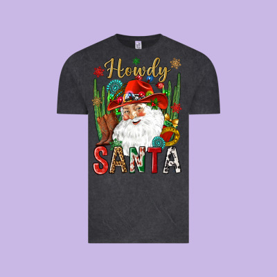 Howdy Santa Vintage Tee Designed By Nancycooperartshop