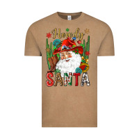 Vintage Coffee Howdy Santa Vintage Tee - NancyCooperArtShop