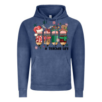 Vintage Denim teacher christmas Vintage Hoodie - MaliasSmallBusiness