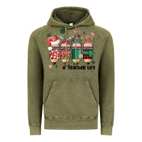 Vintage Olive teacher christmas Vintage Hoodie - MaliasSmallBusiness