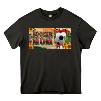Asphalt soccer mom with ball and sunflower cactus serape licanse plate Heavy Core Tee - Artiststas
