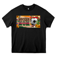 Black soccer mom with ball and sunflower cactus serape licanse plate Heavy Core Tee - Artiststas