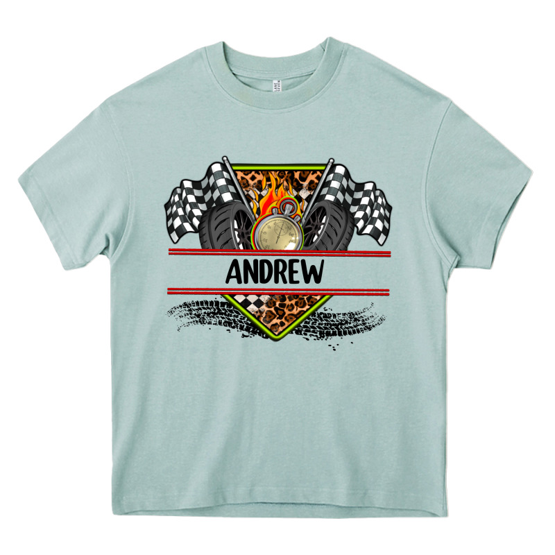 Custom Name Race Flag And Race Equipment Heavy Core Tee by AdoDesignShop | Teevron