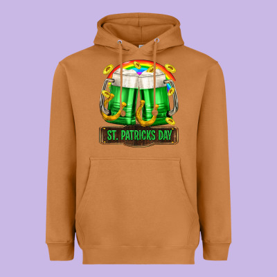 St. Patrick's Day Beer Heavyweight Hoodie Designed By Oliviacreatesart