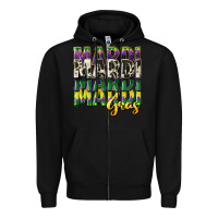 Black cowhide mardi gras Zipper Hoodie - CowGirlArtShop