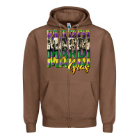 Chestnut cowhide mardi gras Zipper Hoodie - CowGirlArtShop