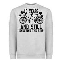 Heather Grey 10 Years And Still Enjoying The Ride Heavyweight Sweatshirt - Bettercallsaul