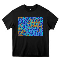 Black leopard background turquoise and gold 3200x2400 Heavy Core Tee - AdoDesignShop