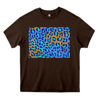 Chocolate Brown leopard background turquoise and gold 3200x2400 Heavy Core Tee - AdoDesignShop