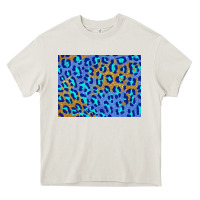 Cream leopard background turquoise and gold 3200x2400 Heavy Core Tee - AdoDesignShop