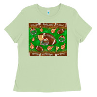 Matcha football leopard Ladies Tee - NancyCooperArtShop