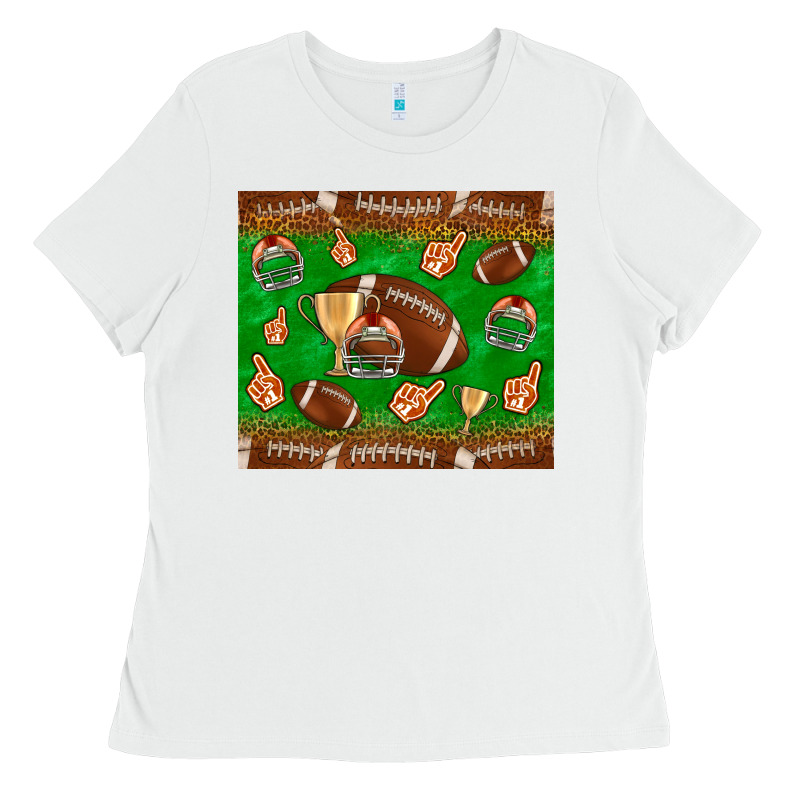 Football Leopard Ladies Tee by NancyCooperArtShop | Teevron