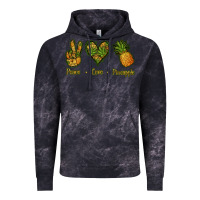Cloud Black Peace Love Pineapple Vintage Hoodie - Jasminsmagicworld