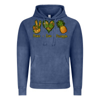 Vintage Denim Peace Love Pineapple Vintage Hoodie - Jasminsmagicworld