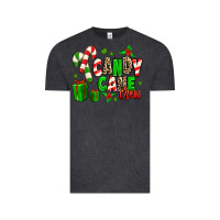 Vintage Black Candy Cane Crew Vintage Tee - MaliasSmallBusiness