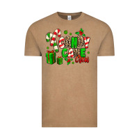 Vintage Coffee Candy Cane Crew Vintage Tee - MaliasSmallBusiness