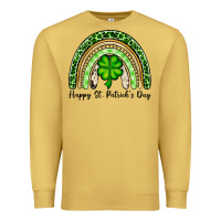 Antique Gold Happy St. Patrick's Day rainbow Premium Sweatshirt - OliviaCreatesArt